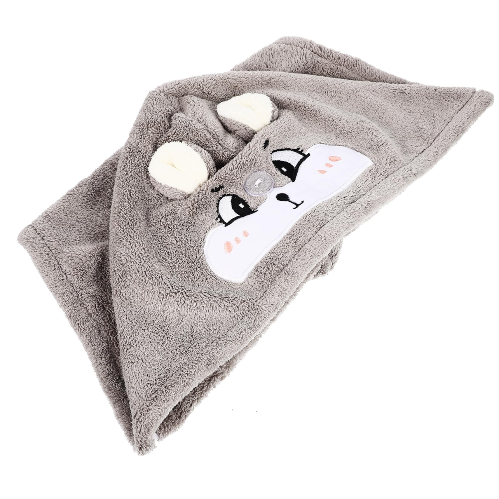 FOYTOKI Cartoon Cute Fleece Hair Drying Hat Super Absorbent Microfiber Towel for Wet Hair Frizz Turban for Women for Bathing Makeup and Travel