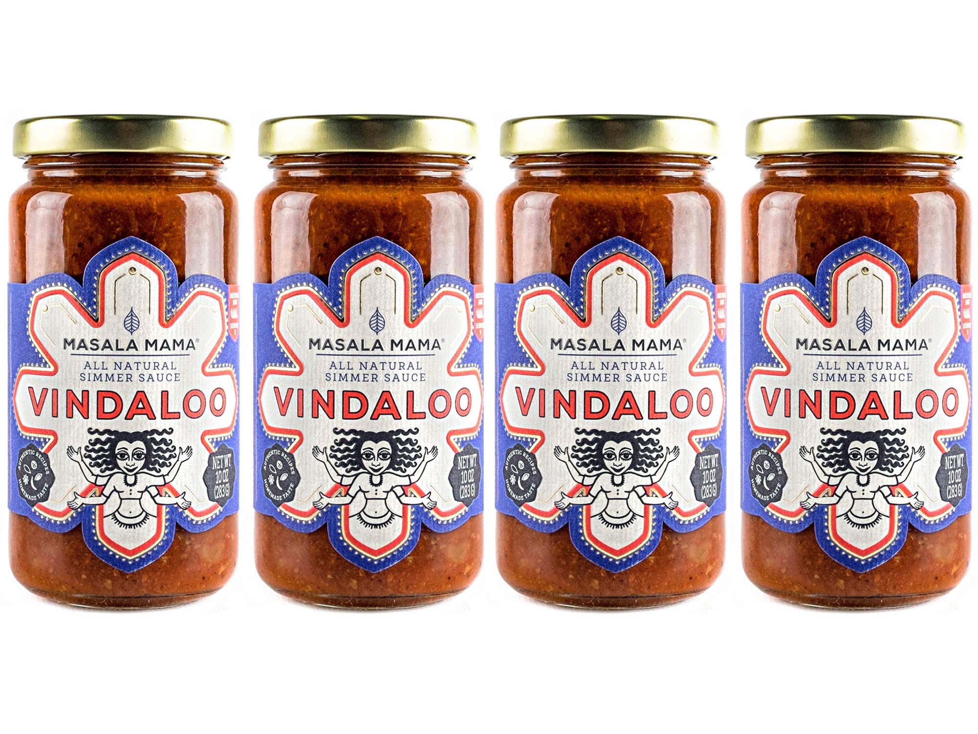 Easy Cooking Sauce Vindaloo, Robust & Mouth-Wateringly Spicy, Made With EVOO, No Added Sugar, Non GMO, Gluten Free, Vegan, Paleo - 4 Pack