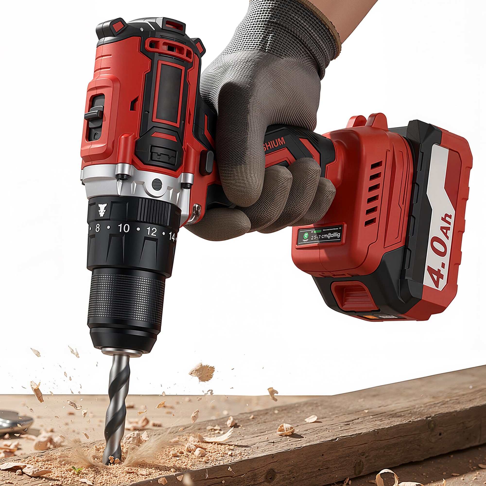 Perceuse électrique 21V idéale pour rénover la maison et aménager l'atelier