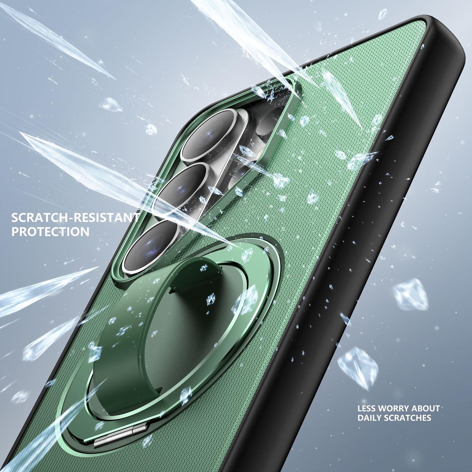 Magnetyczne etui do Samsung Galaxy S26 Ultra/S26+/S26, regulowany pasek na palec z pierścieniem ultra cienka obudowa ochronna na aparat, fioletowy, S26+