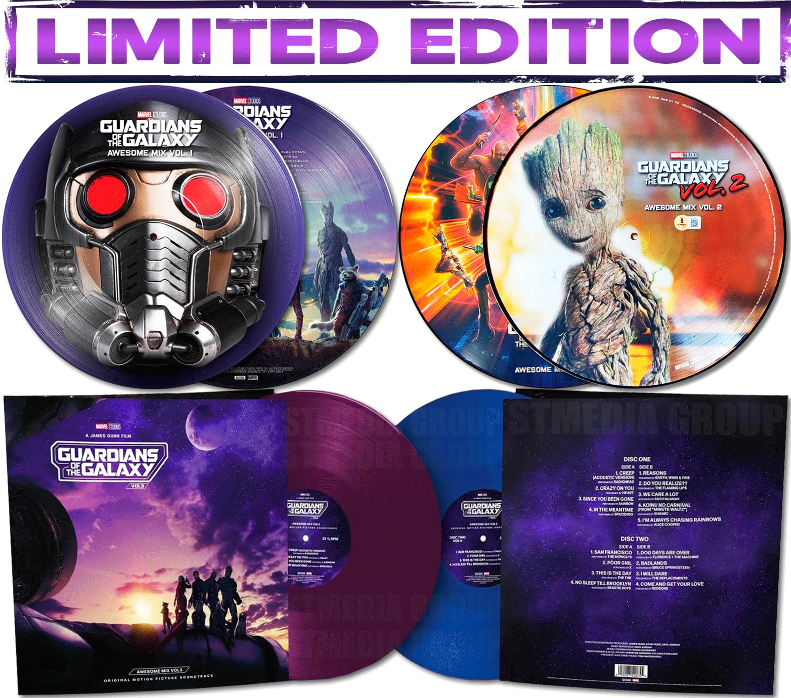 Guardians of the Galaxy Deluxe Collection - Vol.1 / Vol.2 / Vol.3 - Awesome Mix Set