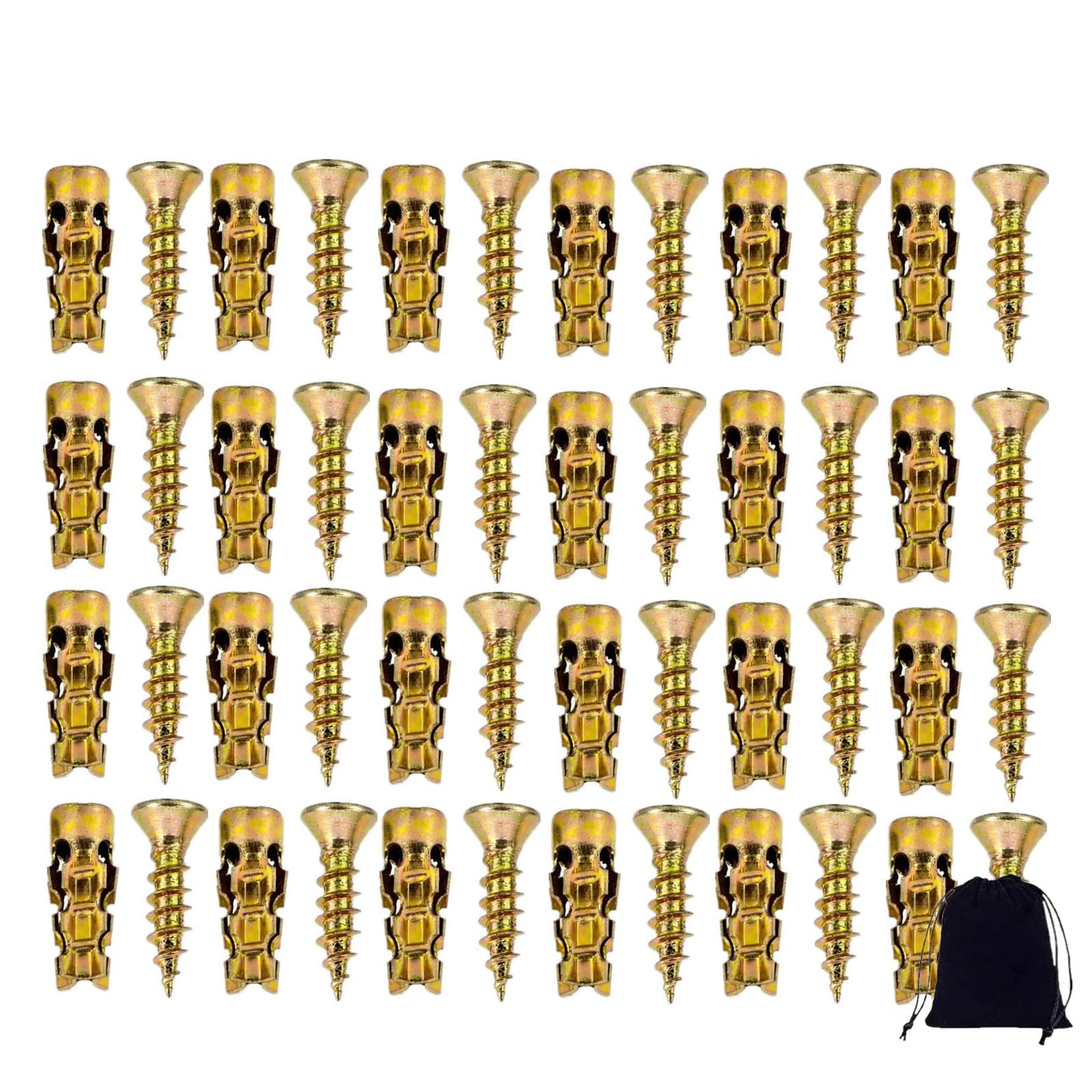 6×14mm Short Expansion Screw Set for Cabinet Hinge Repair & Stripped Thread Restoration, Short Expansion Wall Anchors, Door Hinge Thread Repair Screws To Stop Sagging, Easy To Install (30Pcs)