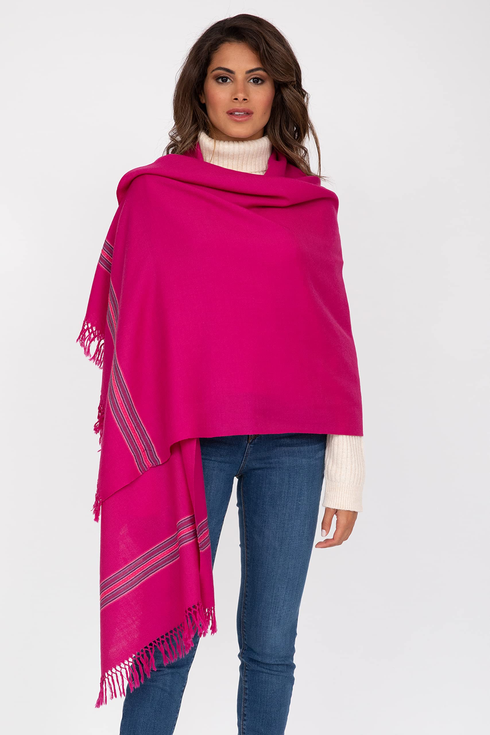 likemary Damen Wollschal – Schals & Tücher für Herbst und Winter – Leichter Wollschal für Reisen – Ethisch & Handgemacht