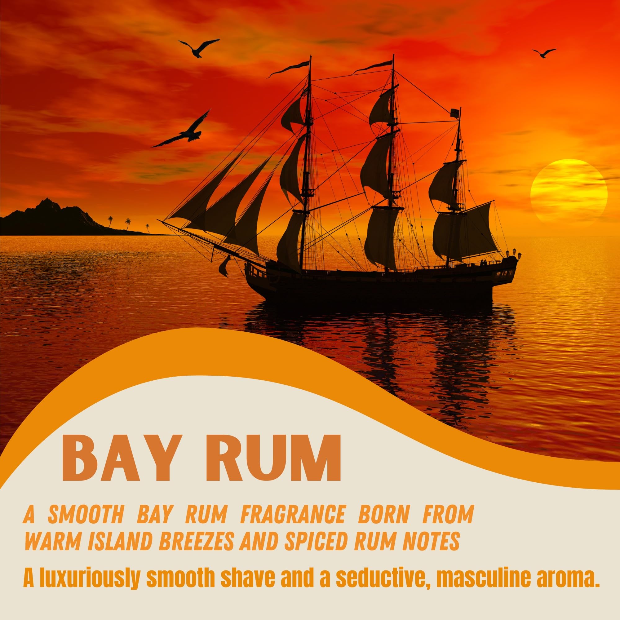 G.B.S - Jabón de afeitar 97% natural: crea una espuma abundante para una experiencia de afeitado húmedo (paquete de 3 Bay Rum)