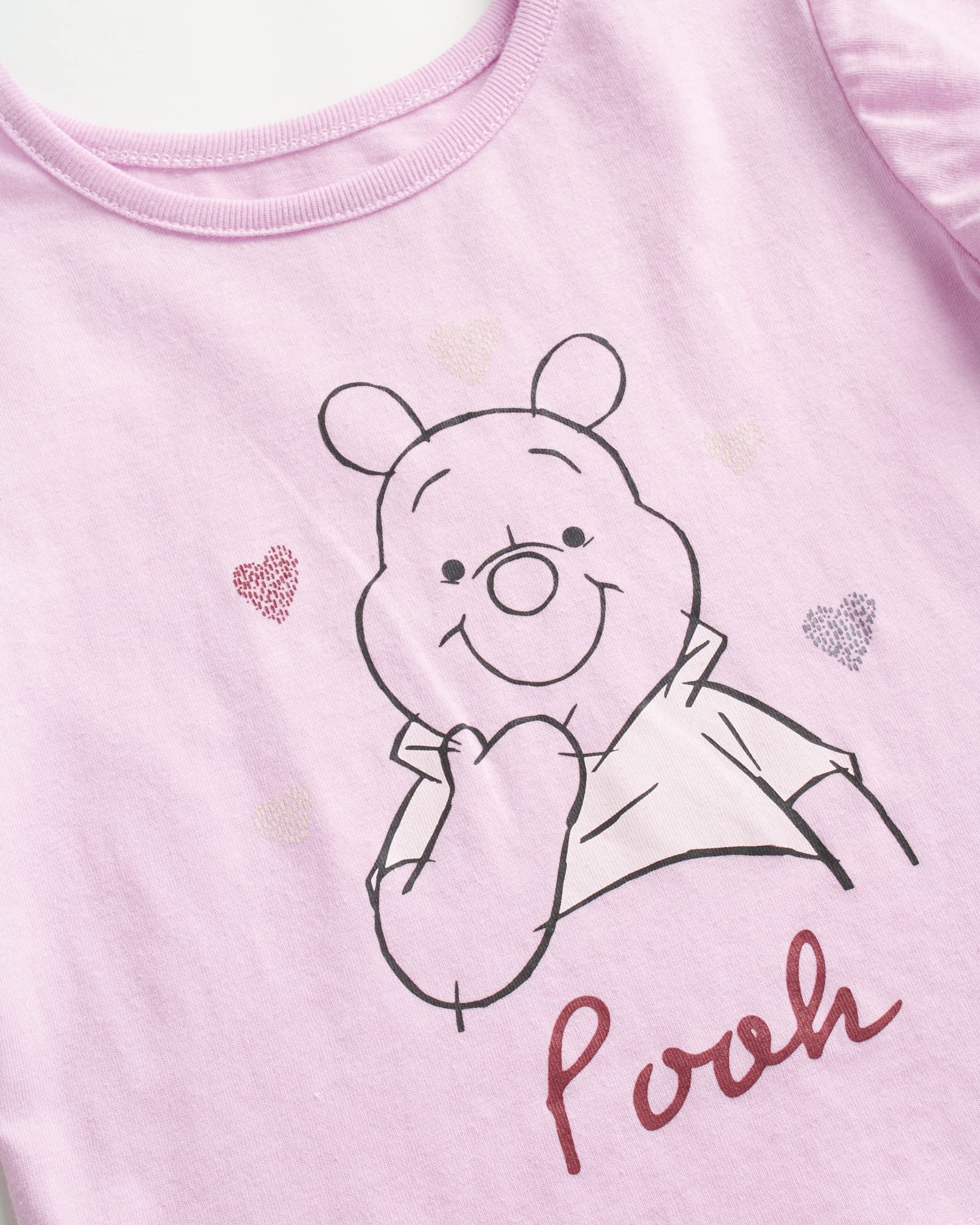 Disney Baby-Set für Mädchen, 3-teilig, Minnie Maus, Bambi, Winnie Puuh Bodysuit, T-Shirt und Sporthose (0-24 Monate)