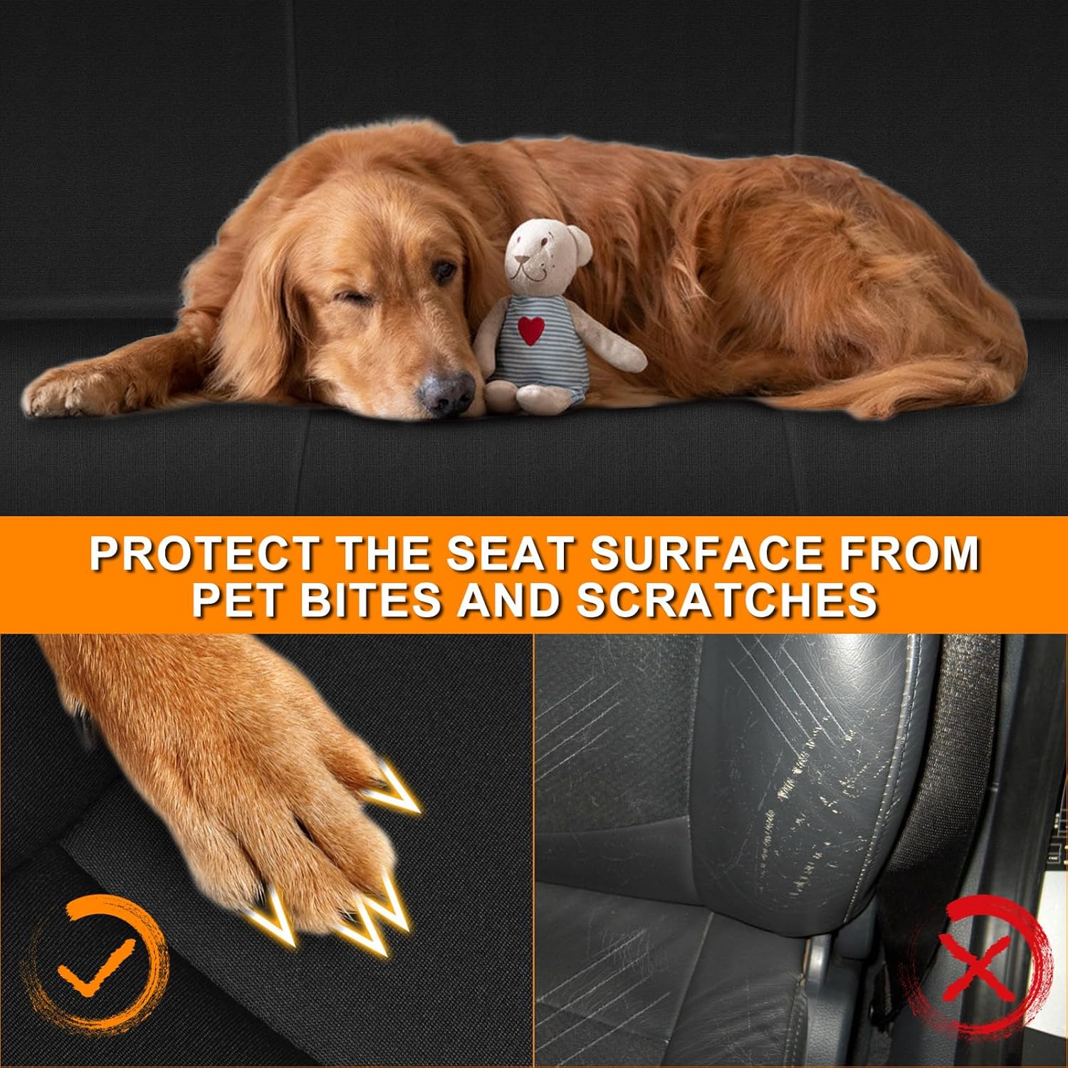Seat Covers Compatible with 1999-2002 Chevy Silverado, Suburban, Tahoe, GMC Sierra, Yukon, Yukon XL, Heavy Duty Neoprene Driver and Passenger Sides, Black and Charcoal