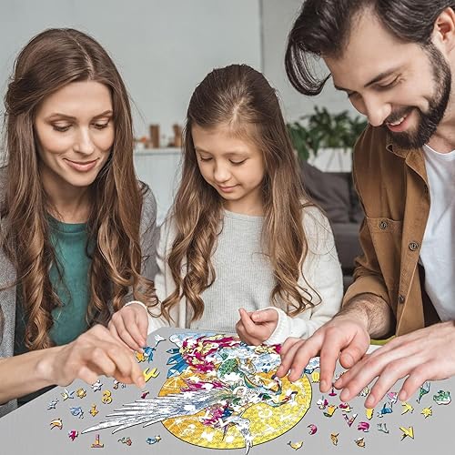 Miniatura 5 de KUTA Rompecabezas de madera, forma de animal única, juego con kits de montaje en pared para decoración, el mejor regalo para niños y adultos