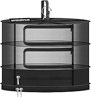 Vista 16 de Rejilla colgante de malla para colgar hierbas, pequeño estante de secado de plantas de 5 capas con cremallera tipo puerta y compartimento