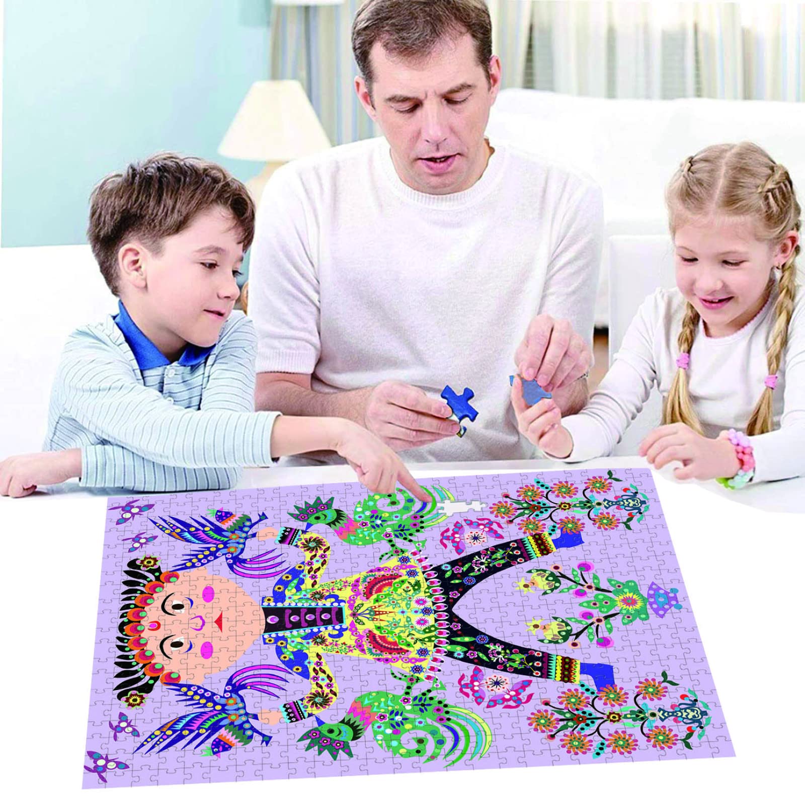 Erwachsenenpuzzle 1500 Teile Puzzle Scherenschnitt Little Boy Challenge Puzzle Set Kinderpuzzle Spiel Unterhaltungsgeschenk