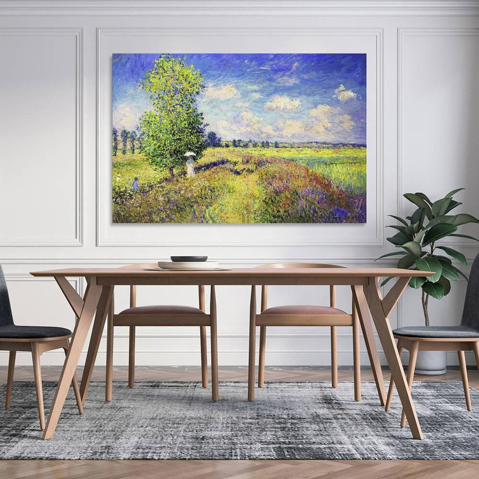 Amazon.co.jp: クロード・モネ『ポピー畑』油絵風景画 インテリア