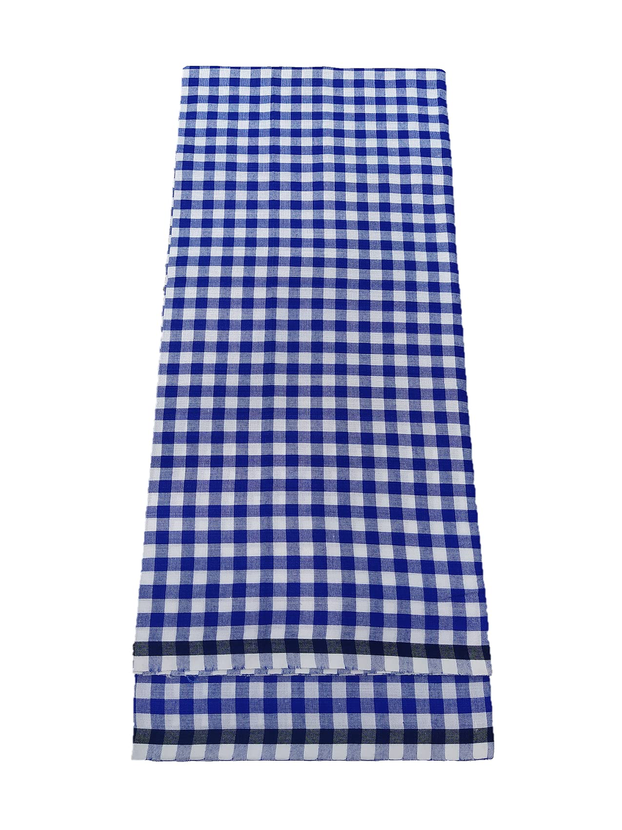 Sleek SilkMen's Dull Lungi, Viscose Lungi Mundu Dhoti Blue Checked Lungi (Size-2.10 Meter's)