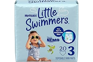 Huggies Little Swimmers Disposable Swim Diapers, Size 3 (16-26 lbs), 20 Ct