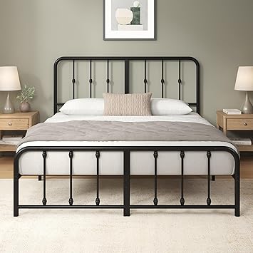 29% off: Zinus Leonardo Metal Platform Bed Frame, Victorian Spindle Style Headboard and Footboard, Heavy Duty Bed …