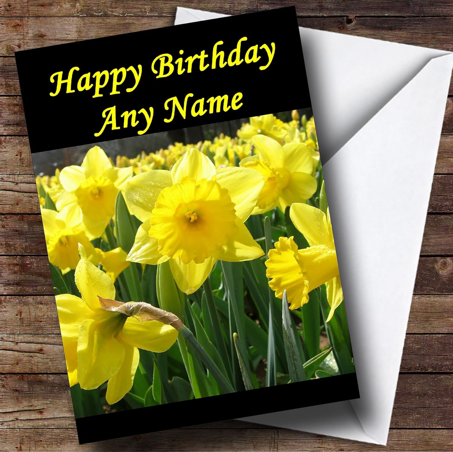 Daffodil Flowers Personalised Birthday Card Birthday Card Flowers, Scenery & Nature Card