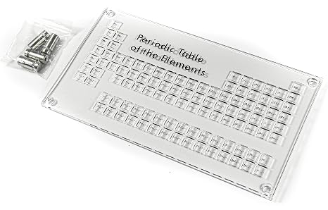 Acrylic Periodic Table Bracket Tray for 0.39 10mm Element Cubes Clear Elements Science Education Collections Display Cubic Storage Case