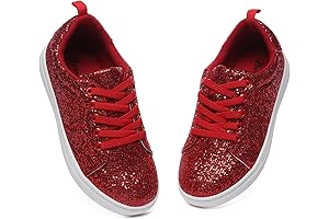 Bernal Girls Boys Sparkle Glitter Sequin Sneakers, A Pair of Shoes for...