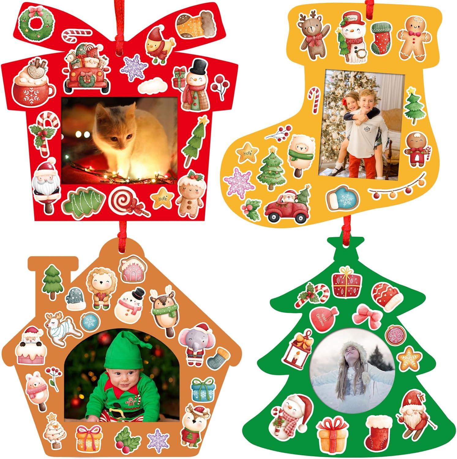 WorldBazaar Christmas Photo Frame Craft Kits for Kids 12