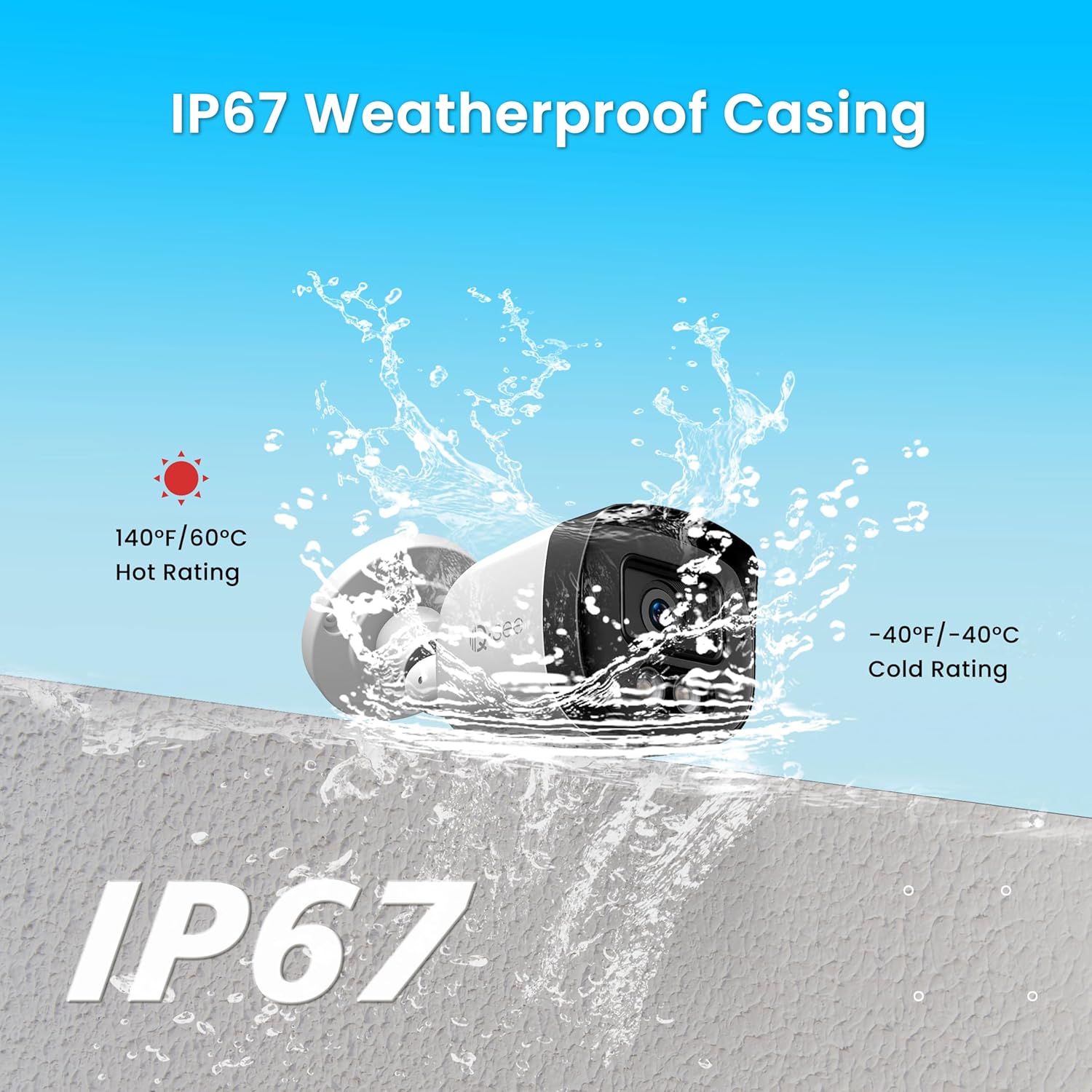 Qsee IP67 weatherproof camera casing