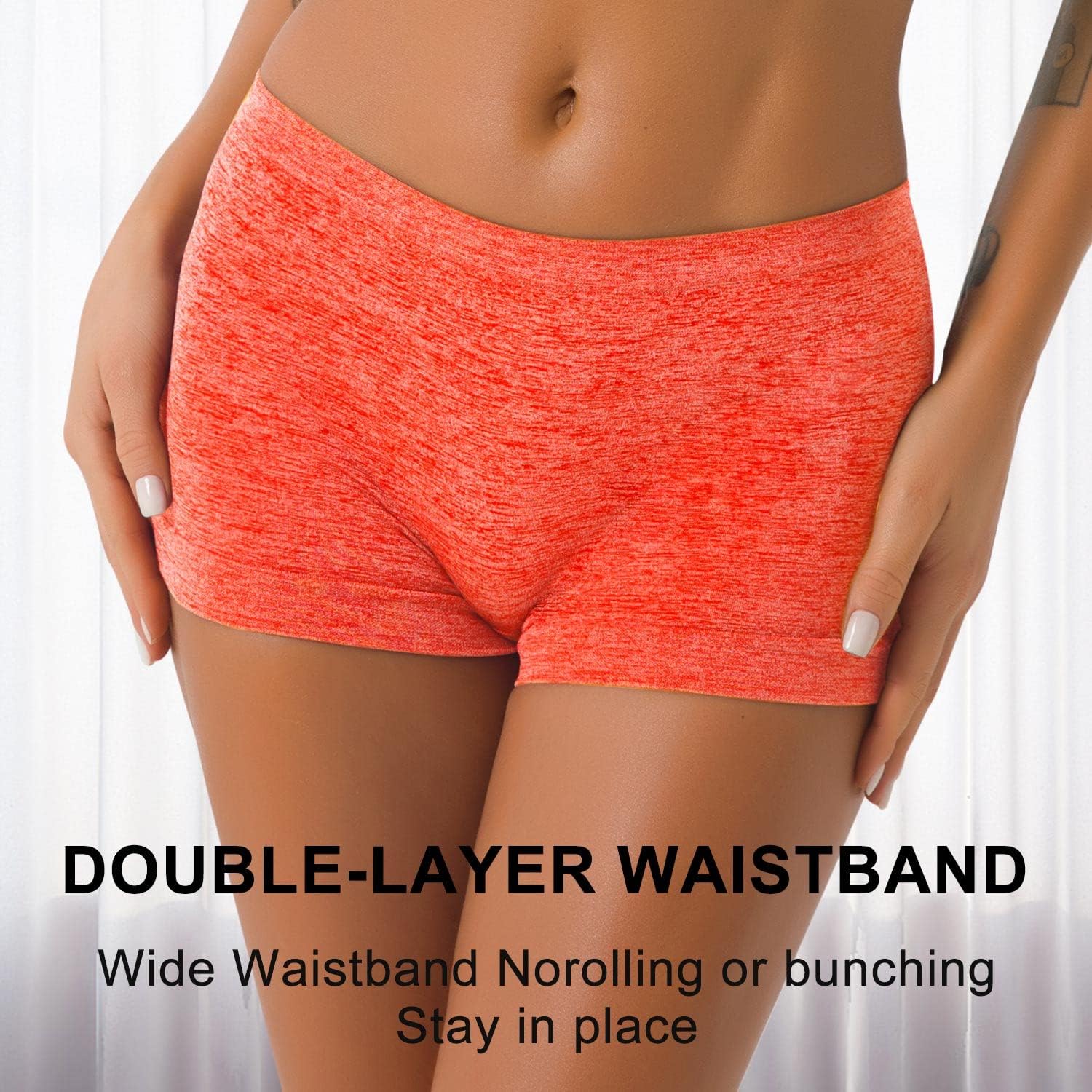 DEEP TOUCH Boy Shorts Underwear Women Ladies Boyshorts Panties Spandex Panty Workout Boxer Briefs - Image 2