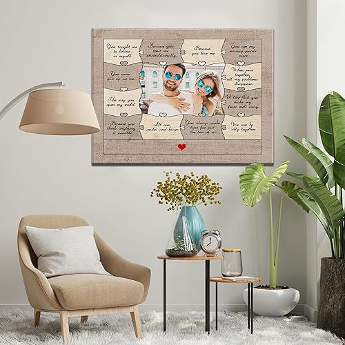 Miniatura 2 de Regalos personalizados para el día de San Valentín para ella y él, regalos personalizados para novio, novia, rompecabezas personalizado con texto en