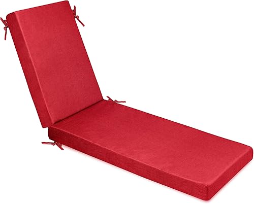 Miniatura 8 de Milliard Cojín de espuma viscoelástica para silla de césped, con funda impermeable y lavable, color azul, 73 x 21 x 2.5 pulgadas
