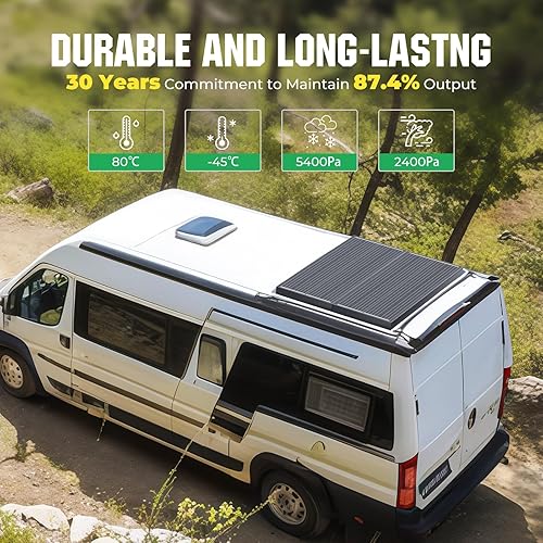 Miniatura 6 de Panel solar de 18BB 200 W, 2 paneles solares tipo N de 12 V24 V, 100 W, 25 % módulo solar monocristalino de alta eficiencia, para RV, barco, marina,