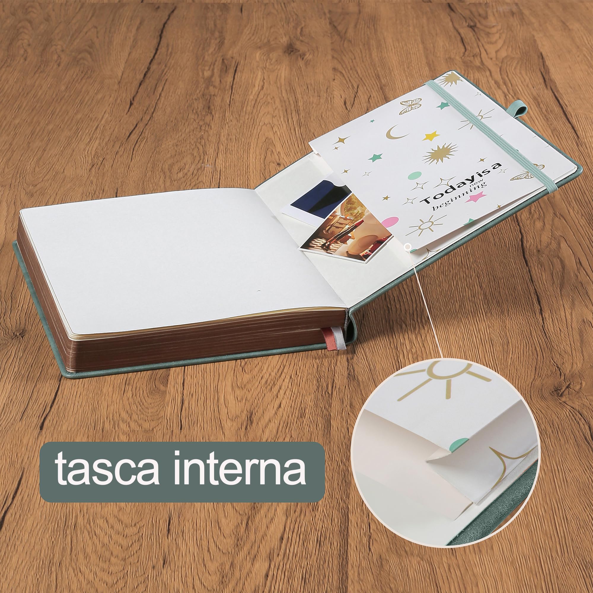 Quaderno Diario A5 Grigio Premium 360 pagine carta 100 g/m² tasca interna