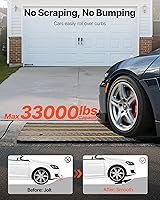 Vista 2 de Rampa de entrada de goma para coche VEVOR, 1 paquete de 4 pies de largo, rampas de pendiente de perfil bajo resistentes, 2.6'' de elevación