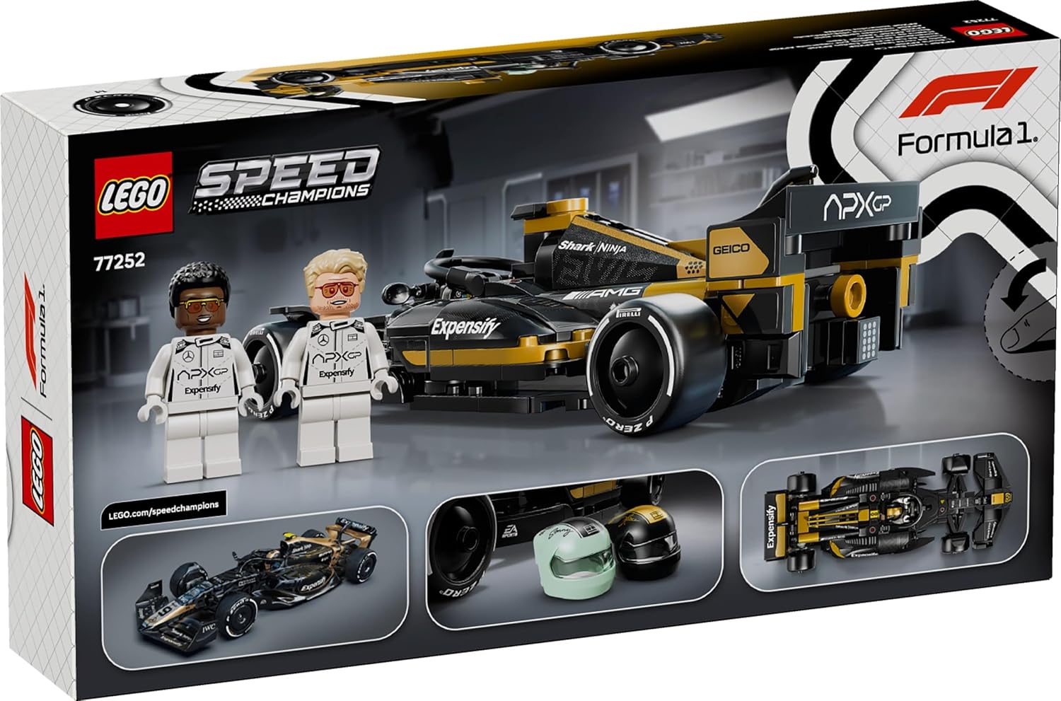 LEGO Speed Champions APXGP Team Race Car from F1 The Movie - Building Toy for Boys, Girls, & Kids, Ages 10+ - Pretend Play Racing Vehicle with 2 Minifigures - Gift Idea for Birthdays - 77252