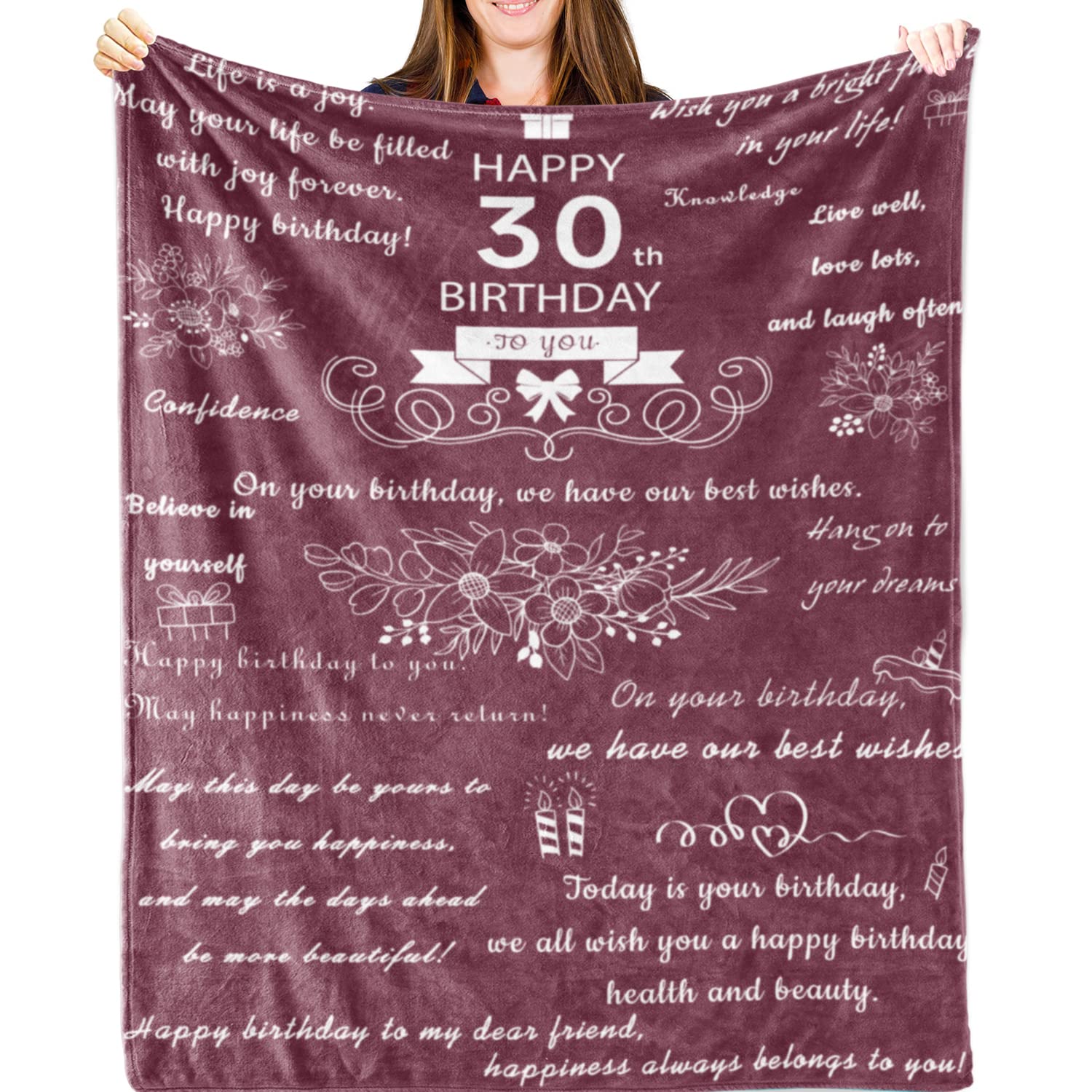 Blanket Birthday Presents For 30 Year Old Female 30th Birthday
