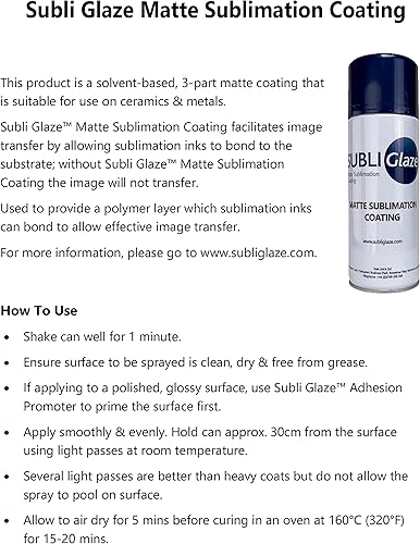Miniatura 2 de Matte Coating Subli Glaze es la única solución de recubrimiento por sublimación de bricolaje diseñada para permitir la decoración por sublimación en