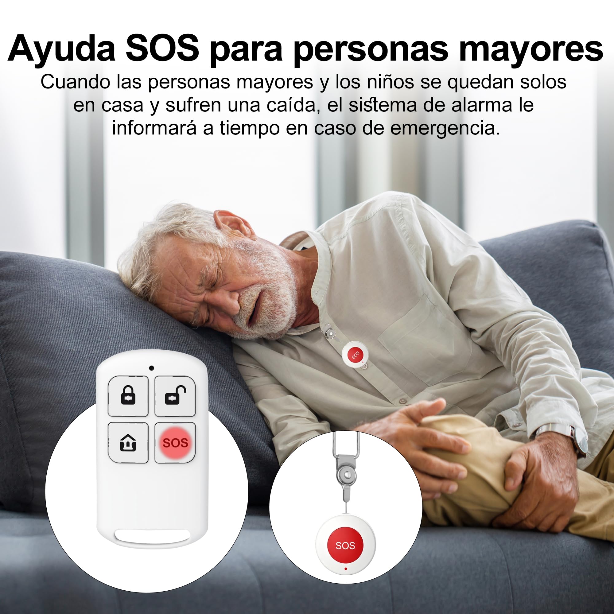 XUK Sistema de Alarma Inalámbrico 4G/GSM/WiFi para Casa/Apartamento, Seguridad Inteligente con Sensores de Puerta/Ventana y Detector Movimiento PIR, Compatible con Alexa/Google Home, Fácil Instalación