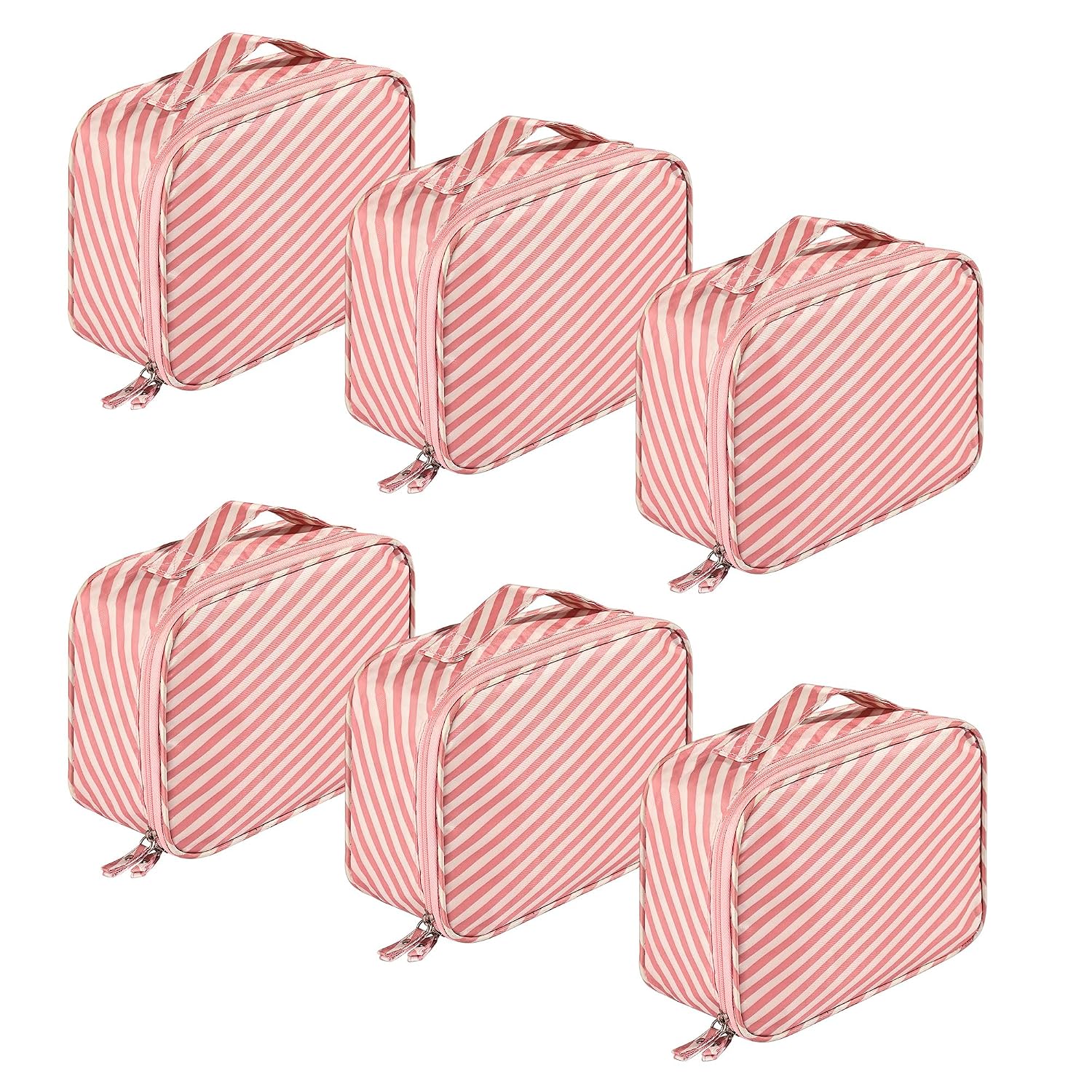 Kuber Industries Pack of 6 Multi-Compartment Travel Toiletry Pouch for Women with Handle | Space-Saving Skincare & Cosmeti... - Review, Price and Buying Guide