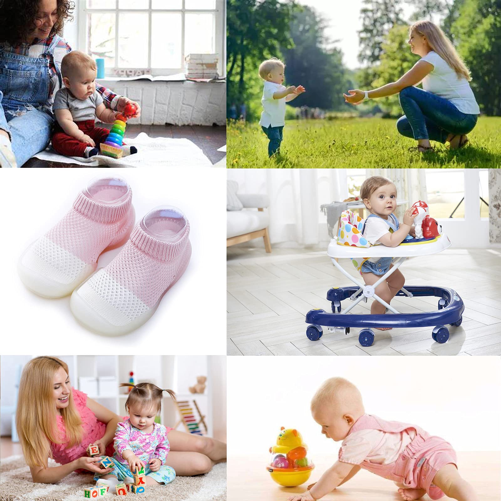 Solaud Breathable Toddler Shoes for Babies and Toddlers Unisex Baby Mesh Socks Shoes Toddler Non-slip Indoor Socks Shoes Slippers