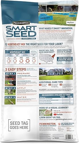 Miniatura 3 de Pennington Smart Seed Northeast Grass Mix 20 libras, resistente a la sequía y cubre 6,600 pies cuadrados