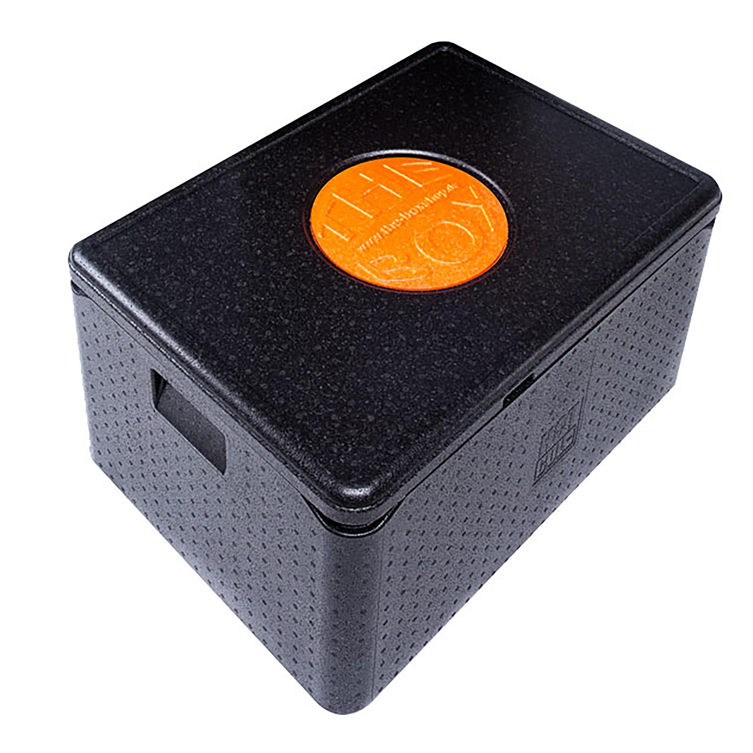 THE BOX-Caisse Isotherme Universelle de Transport (~ 80 litres) - 68,5 x 48,5 x 36,5 cm - Hauteur utilisable : 30 cm - polypropylène - Noir - 1 pièce