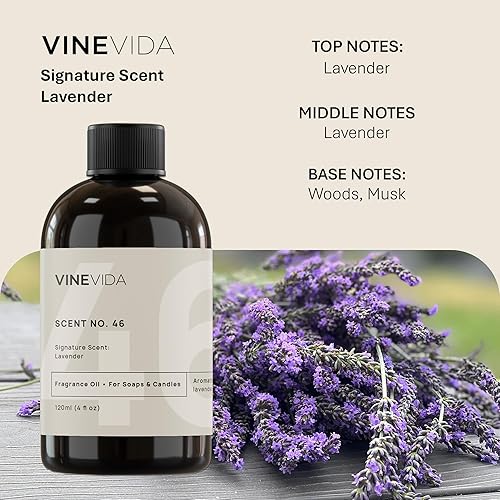 Miniatura 1139 de VINEVIDA [4 onzas] Aceite de fragancia de madera de teca de caoba para fabricación de velas y fabricación de jabón, aromas de velas prémium para