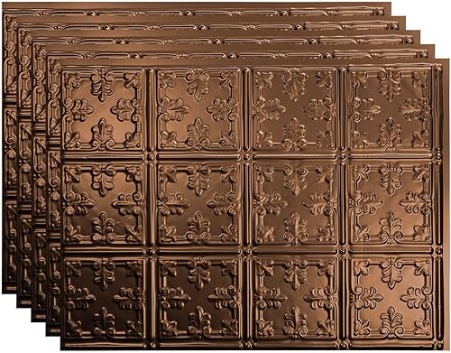 Miniatura 33 de FASÄDE Panel decorativo para salpicaduras de vinilo de estilo tradicional / patrón 10 en bronce antiguo (muestra de 6 x 6 pulgadas)