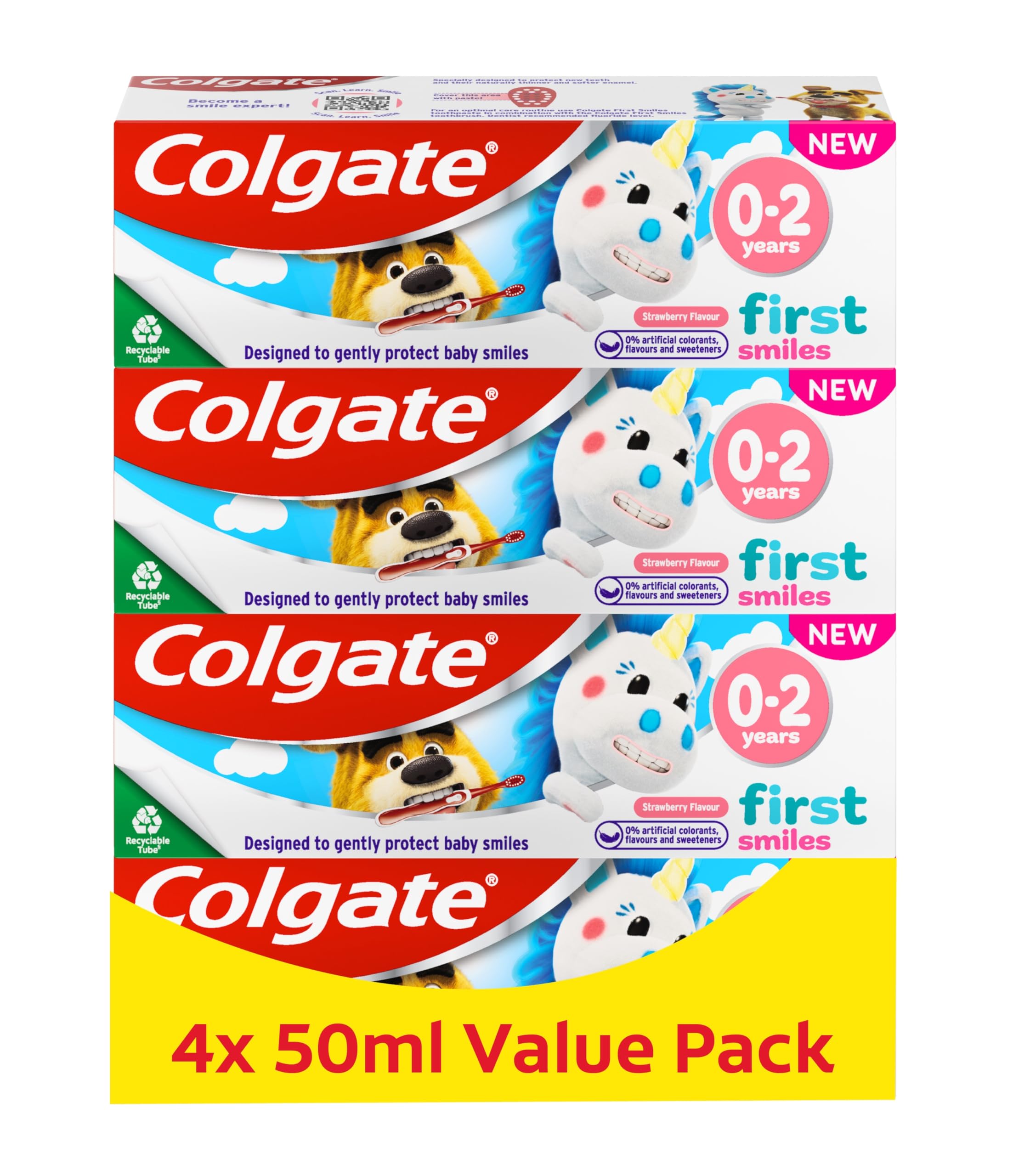 Colgate Kids Toothpaste 0-2 Years, 50ml, (Pack of 4)