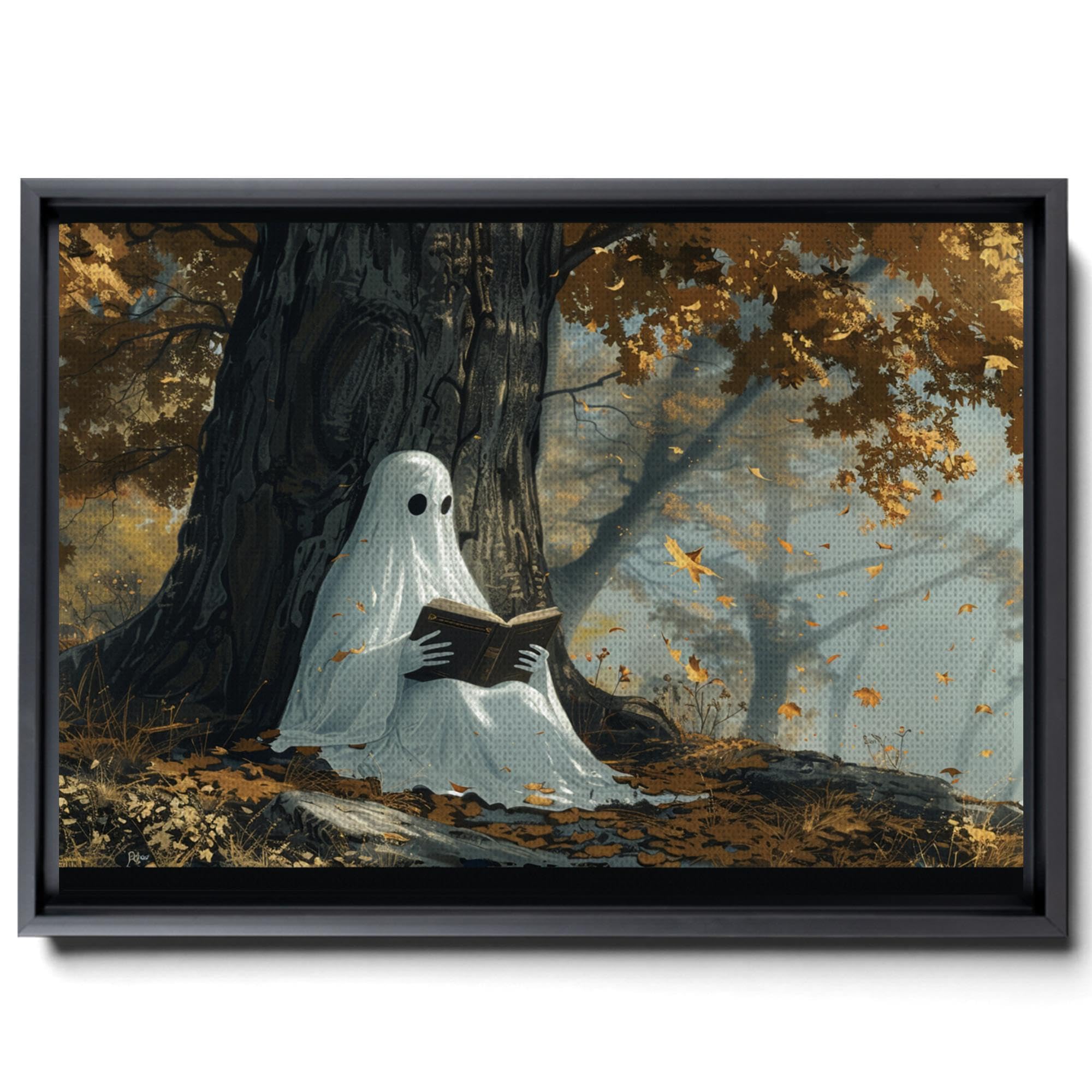 Amazon.com: Ghost Reading A Book, Vintage Art Print, Dark Academia
