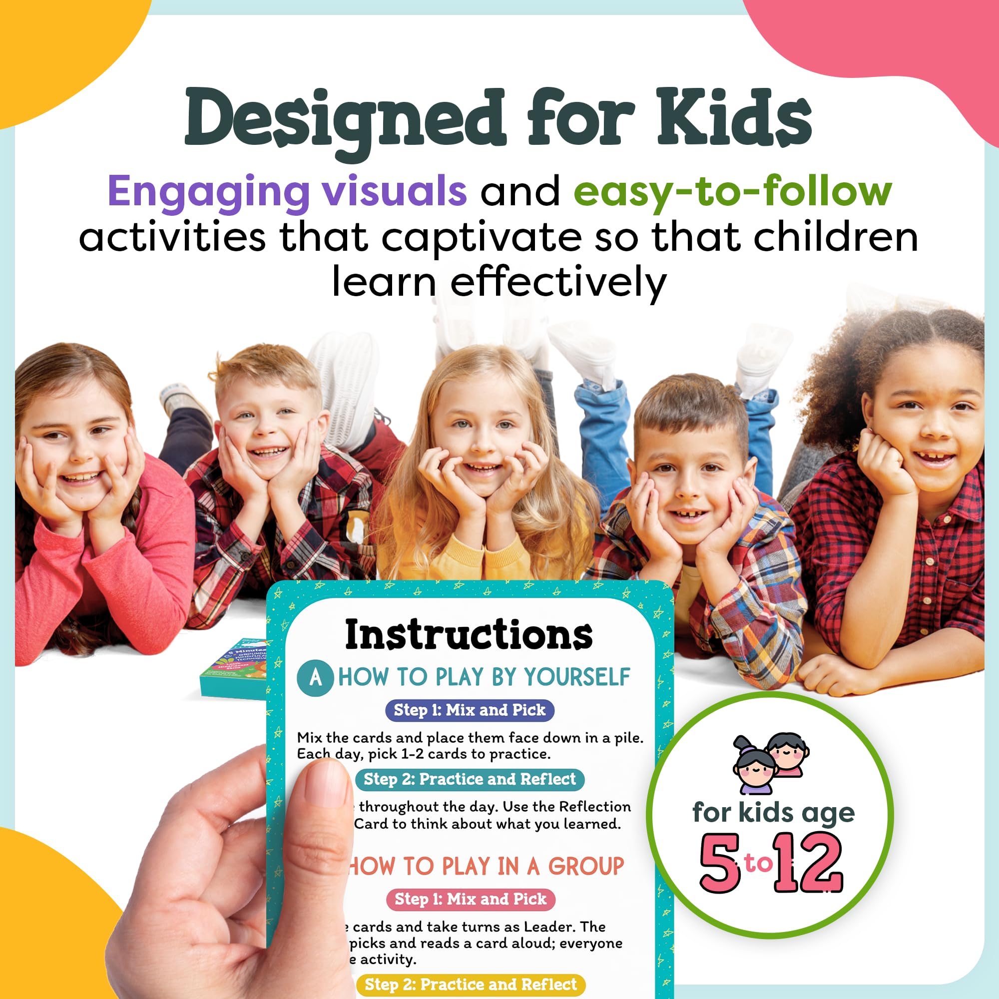 Mindfulness Cards for Kids, SEL Coping Skills, Self-Regulation Flash Cards