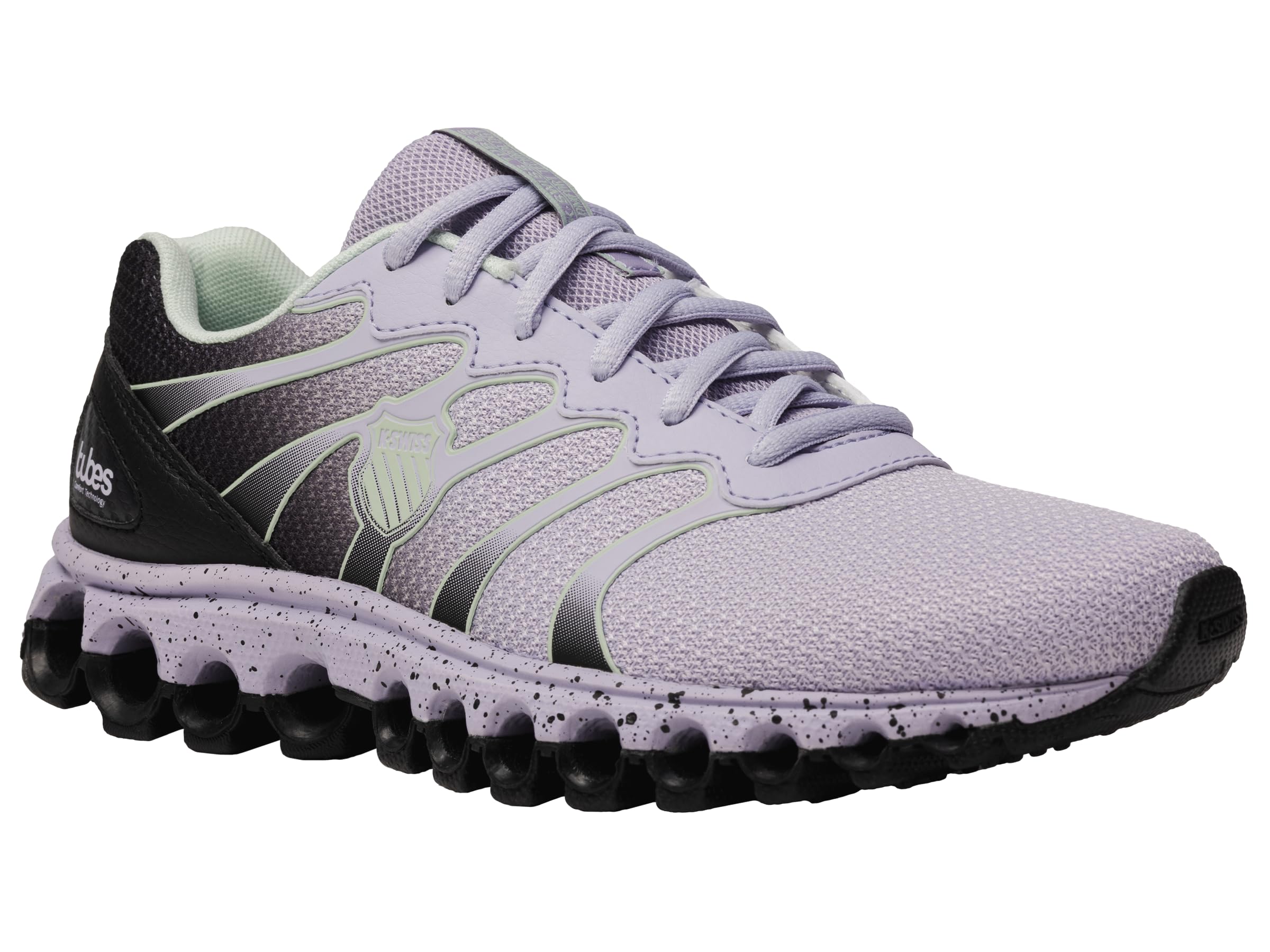 K-Swiss Women's Tubes 200 Training Shoe, Dewkist/Thistle/Black/Speckle, 8.5 M