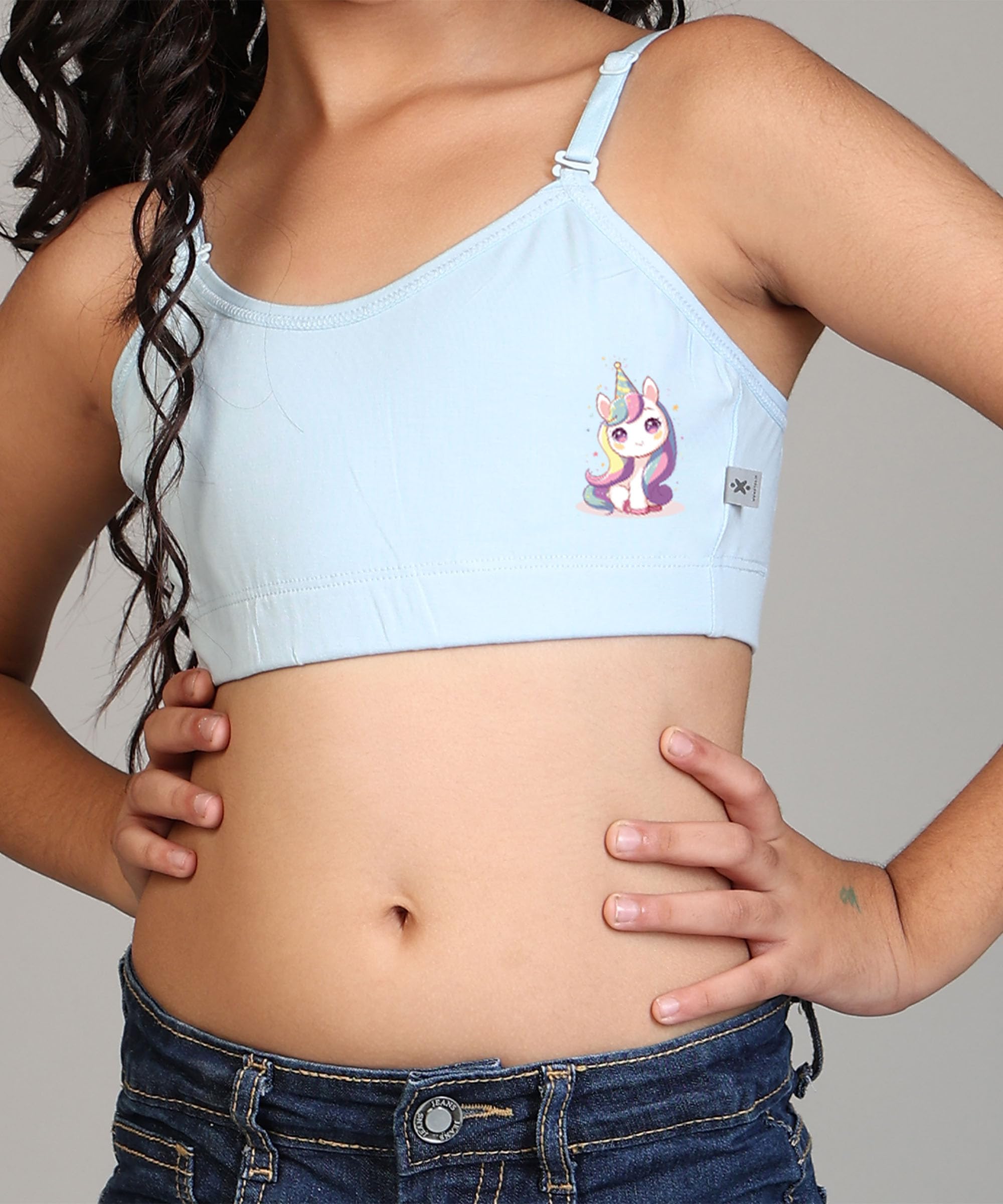KYDA KIDS® Girls Antibacterial Printed Cotton Non Padded, Beginners Bra for Girls - Image 7 thumbnail