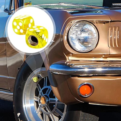 Miniatura 4 de 20 piezas de tapones de válvula de neumático con dados de acrílico, tapones de válvula de neumático con dados, tapa de rueda de motocicleta, tapón