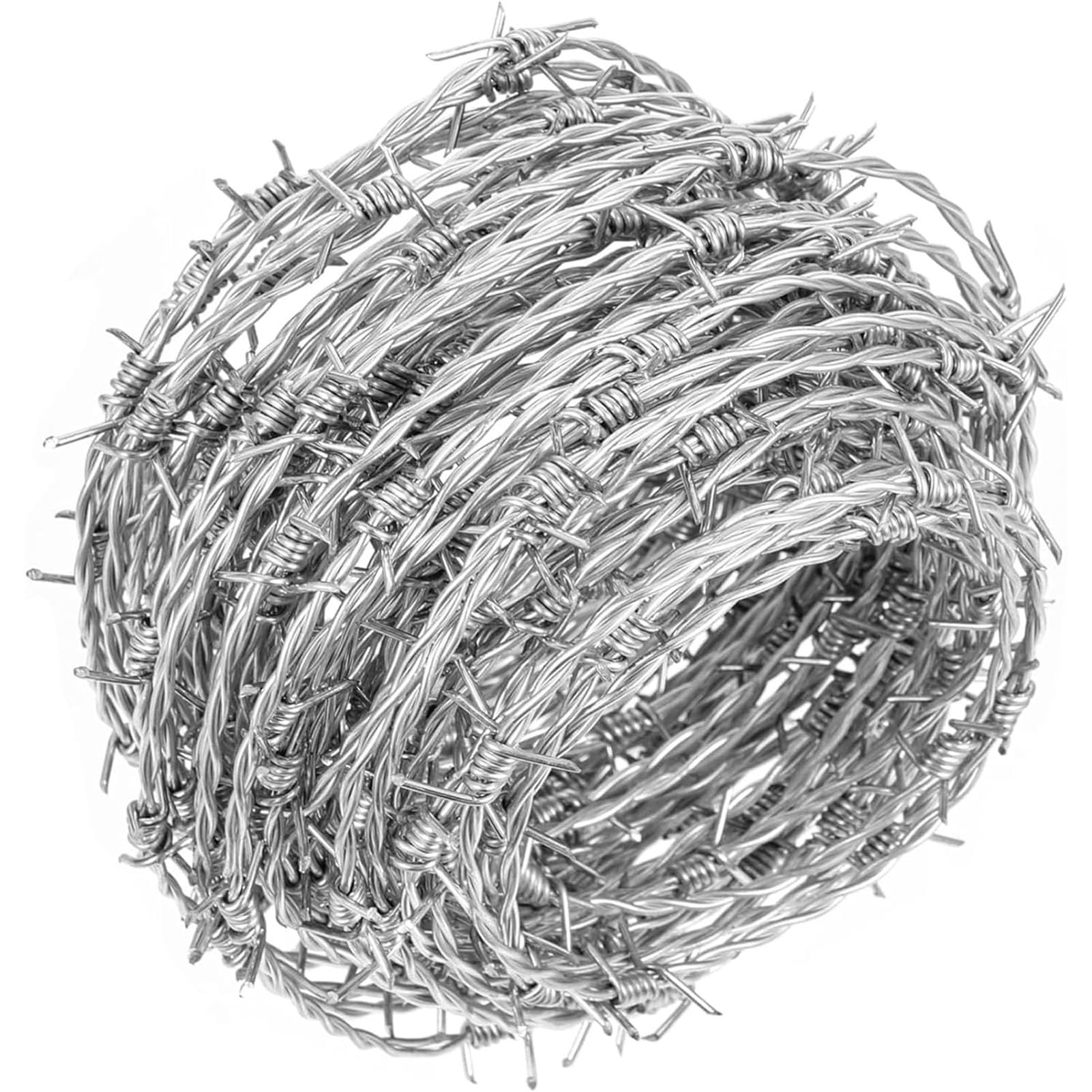 Alambre De Espino, Fácil De Doblar Malla De Alambre Artesanal De Púas Galvanizadas Cortables, Rollo De Alambre De Púas para Patio O Manualidades (200m)