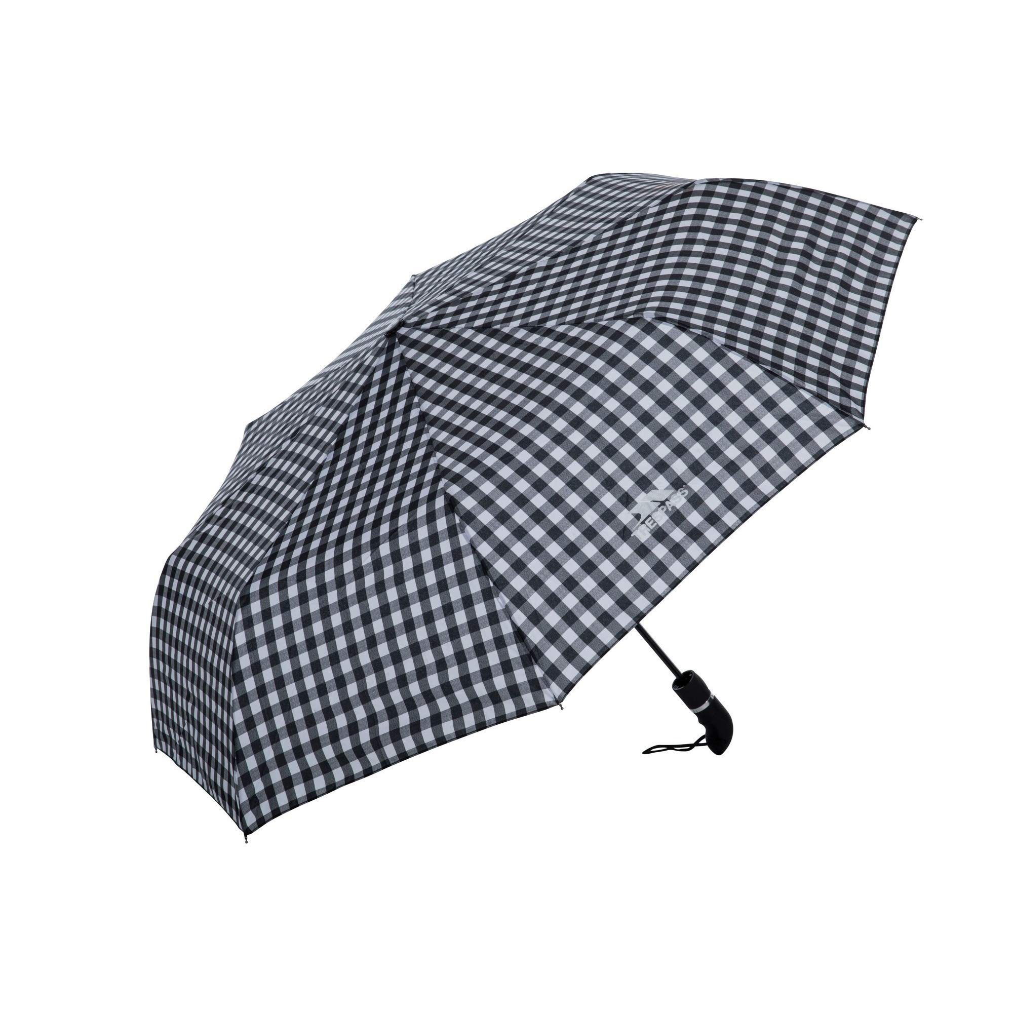 Trespass Women's Black Check Brolli Compact Umbrella (One Size) (Black Check)