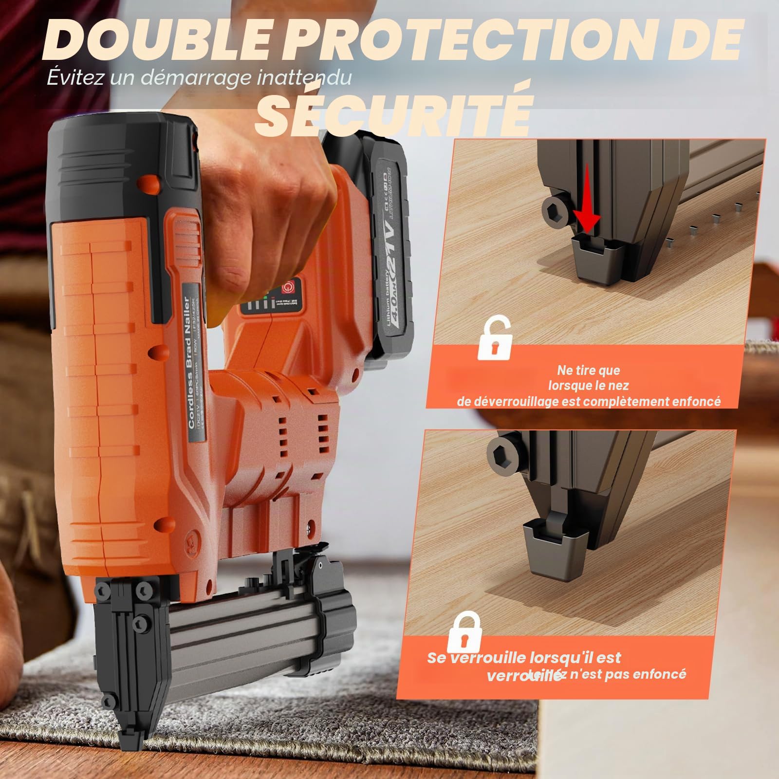 Cloueuse Agrafeuse Sans Fil 2 en 1,Moteur Brushless,compatible avec Makita 21V LXT avec,batterie 4.0Ah,chargeur inclus,2 modes tir,anti-blocage,pour bois menuiserie tapisserie
