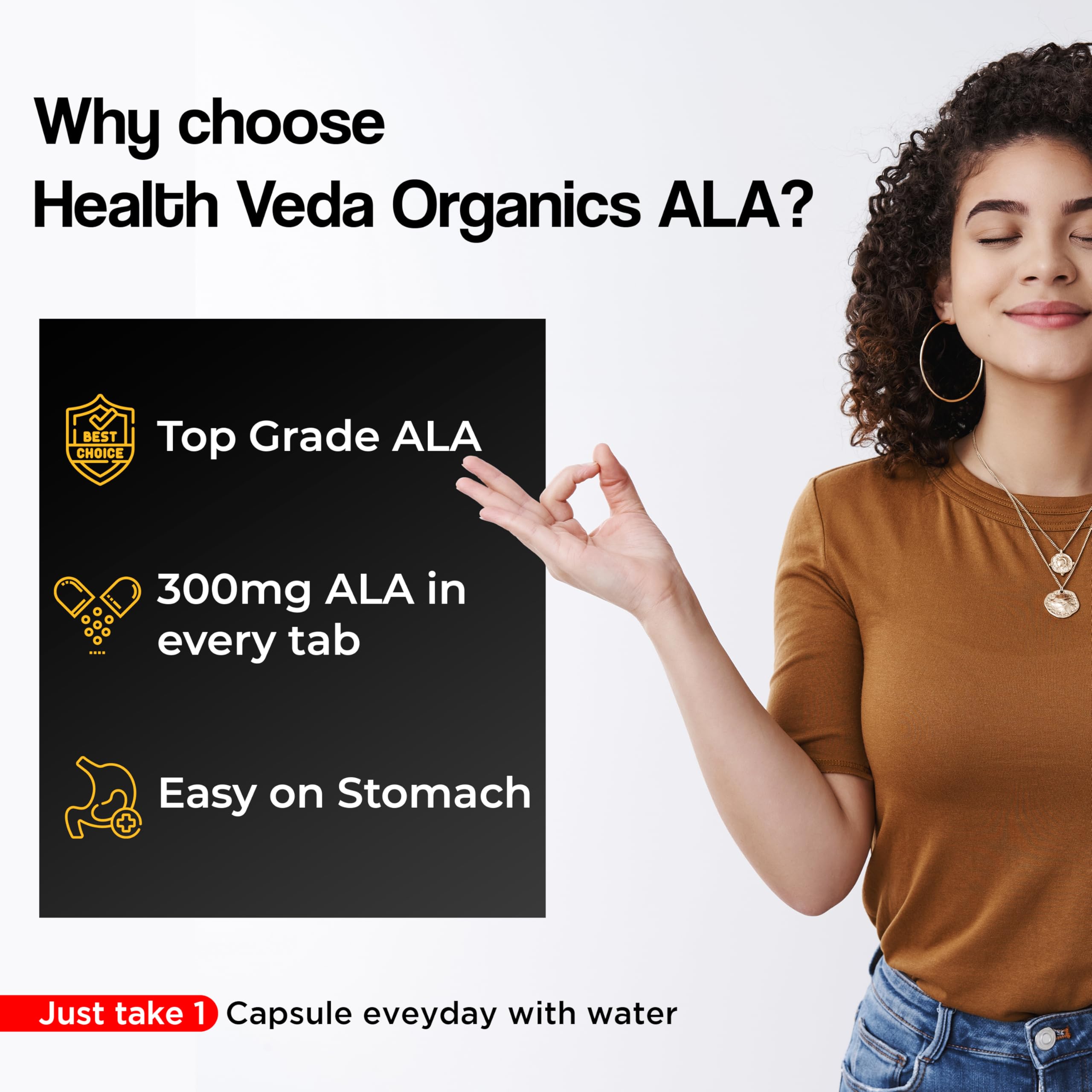 Health Veda Organics Alpha Lipoic Acid 300mg | 60 Veg Capsules | Boosts Liver Function, Maintains Healthy Blood Sugar, Antioxidant Support | For both Men & Women - Image 5 thumbnail
