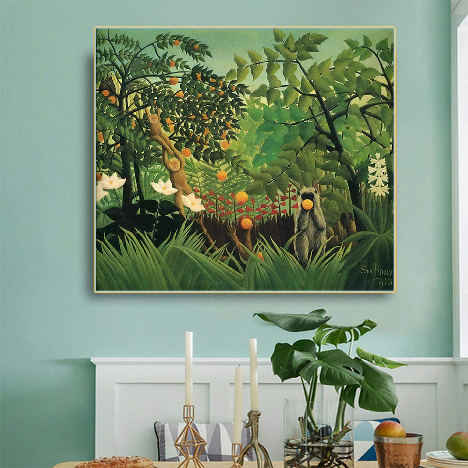 Amazon.co.jp: アンリ・ルソー《エキゾチックな風景》キャンバス油絵