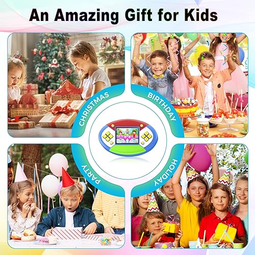 Miniatura 7 de Beijue Juguetes de consola de juegos para niños con 220 videojuegos de 16 bits, consolas de juegos portátiles para niños y niñas, centro de juegos